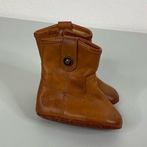 Frye Baby Crib Brown Leather Boots Size 1‎